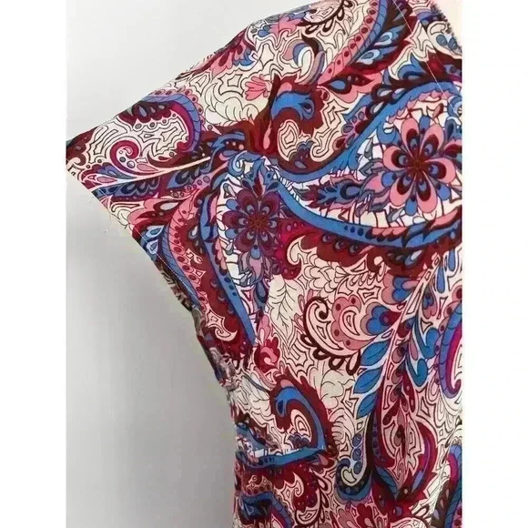 Soft Surroundings Kara Maxi Dress Size 3X Short Sleeve Paisley Tiered Skirt NWT - Picture 4 of 11
